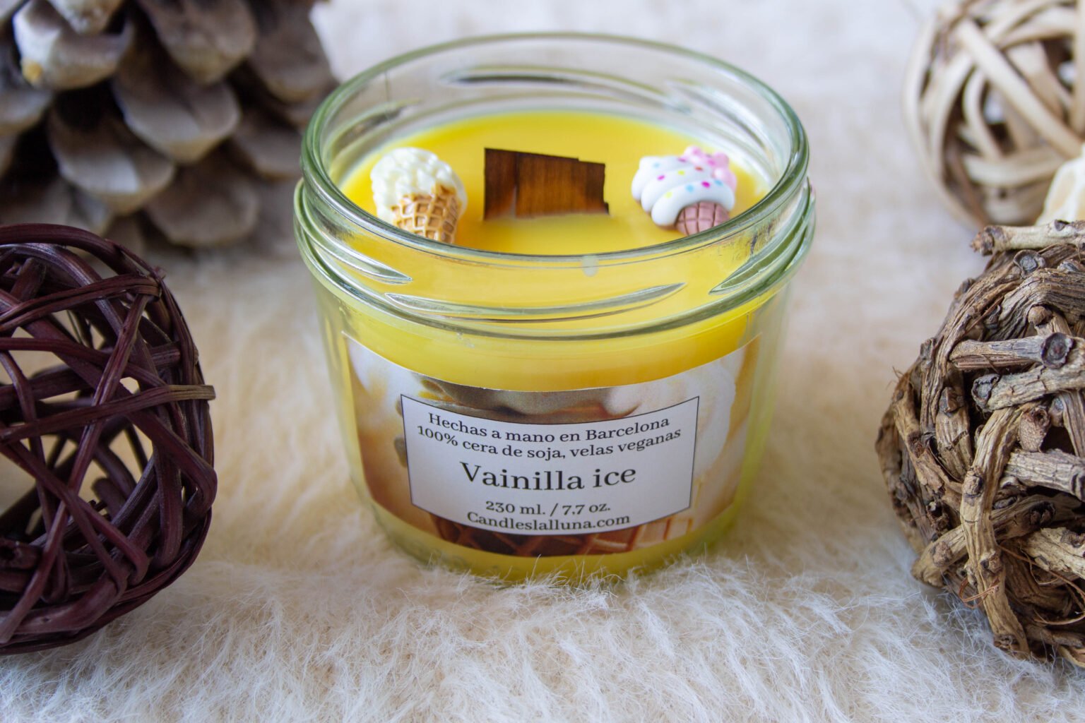 vela vegana de cera de soja aroma helado de vainilla (5)