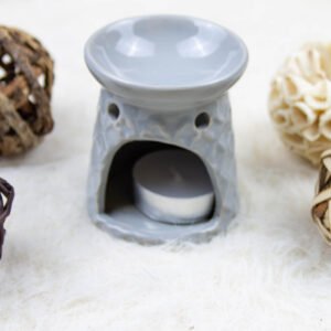 🔥Quemador de Wax Melts🔥<br>🌑Gris Sofisticado<br>Pequeño